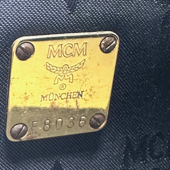 MCM Munchen Designed by‎ Michael Cromer Canvas Bag with Leather Handles - EUC - Picture 3 of 10